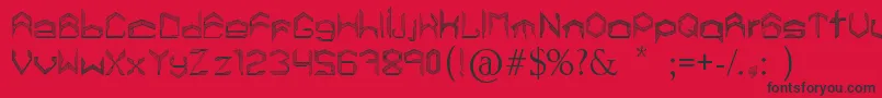 LisboaCalatravaType Font – Black Fonts on Red Background