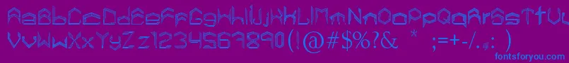 LisboaCalatravaType Font – Blue Fonts on Purple Background