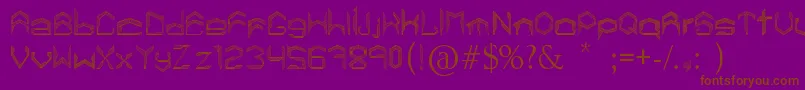 LisboaCalatravaType Font – Brown Fonts on Purple Background