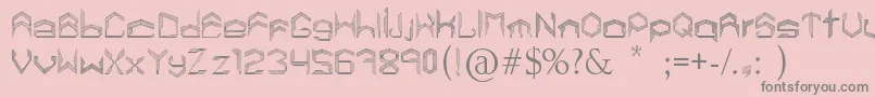 LisboaCalatravaType Font – Gray Fonts on Pink Background