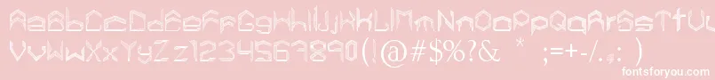 LisboaCalatravaType Font – White Fonts on Pink Background