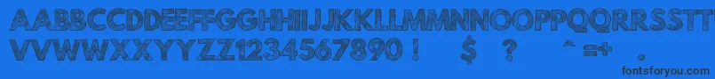 MildLifeTexturedPersonalUse Font – Black Fonts on Blue Background