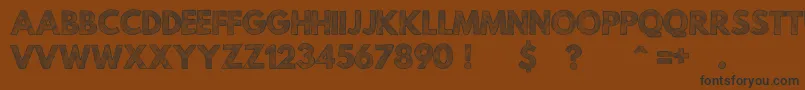 MildLifeTexturedPersonalUse Font – Black Fonts on Brown Background