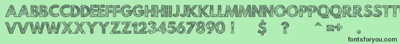MildLifeTexturedPersonalUse Font – Black Fonts on Green Background