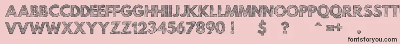 Шрифт MildLifeTexturedPersonalUse – чёрные шрифты на розовом фоне