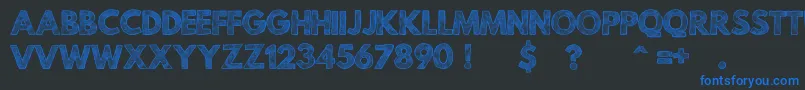 Шрифт MildLifeTexturedPersonalUse – синие шрифты на чёрном фоне