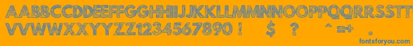 Fonte MildLifeTexturedPersonalUse – fontes azuis em um fundo laranja