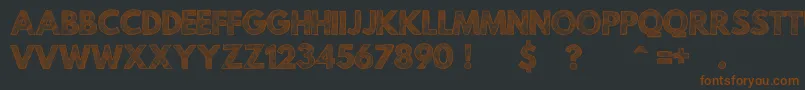 MildLifeTexturedPersonalUse Font – Brown Fonts on Black Background