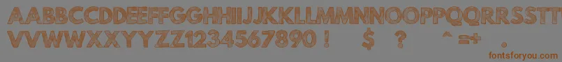 MildLifeTexturedPersonalUse Font – Brown Fonts on Gray Background
