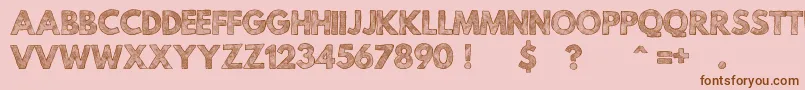 MildLifeTexturedPersonalUse Font – Brown Fonts on Pink Background
