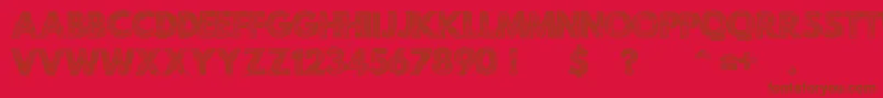 MildLifeTexturedPersonalUse Font – Brown Fonts on Red Background