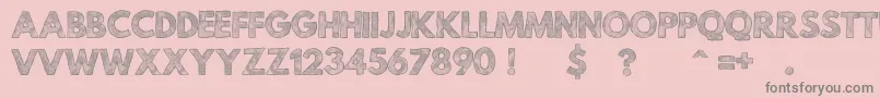 Шрифт MildLifeTexturedPersonalUse – серые шрифты на розовом фоне