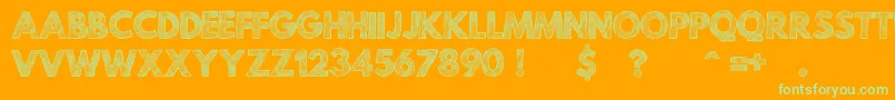 MildLifeTexturedPersonalUse Font – Green Fonts on Orange Background