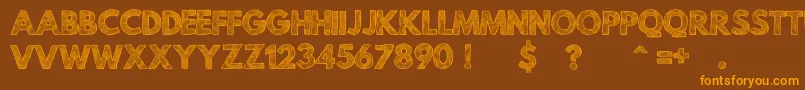 MildLifeTexturedPersonalUse Font – Orange Fonts on Brown Background