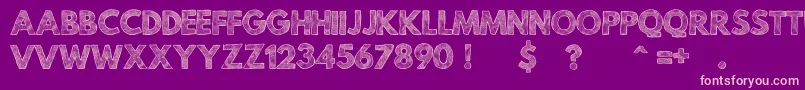 Шрифт MildLifeTexturedPersonalUse – розовые шрифты на фиолетовом фоне