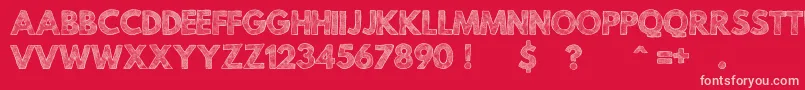 MildLifeTexturedPersonalUse Font – Pink Fonts on Red Background