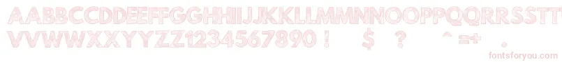 フォントMildLifeTexturedPersonalUse – 白い背景にピンクのフォント