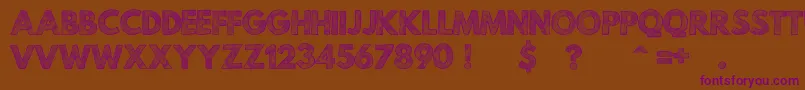 MildLifeTexturedPersonalUse-Schriftart – Violette Schriften auf braunem Hintergrund