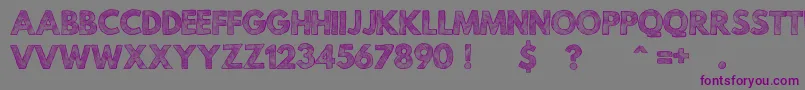 MildLifeTexturedPersonalUse Font – Purple Fonts on Gray Background