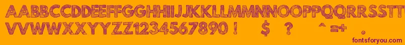 Police MildLifeTexturedPersonalUse – polices violettes sur fond orange