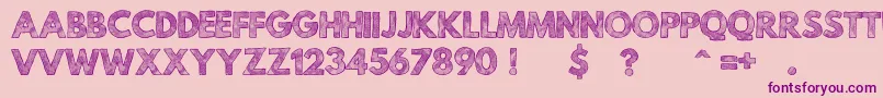 MildLifeTexturedPersonalUse-Schriftart – Violette Schriften auf rosa Hintergrund