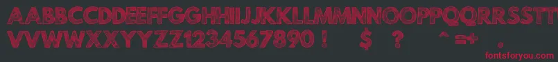 MildLifeTexturedPersonalUse Font – Red Fonts on Black Background