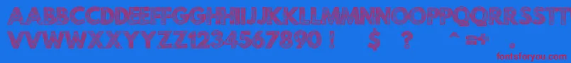 フォントMildLifeTexturedPersonalUse – 赤い文字の青い背景