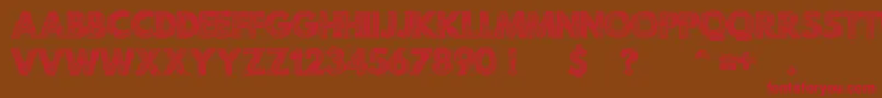 MildLifeTexturedPersonalUse Font – Red Fonts on Brown Background
