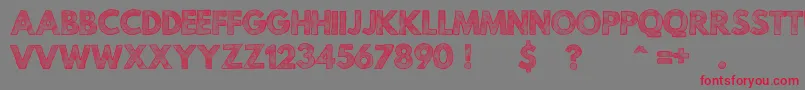 フォントMildLifeTexturedPersonalUse – 赤い文字の灰色の背景