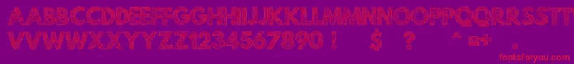 MildLifeTexturedPersonalUse Font – Red Fonts on Purple Background