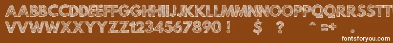 フォントMildLifeTexturedPersonalUse – 茶色の背景に白い文字