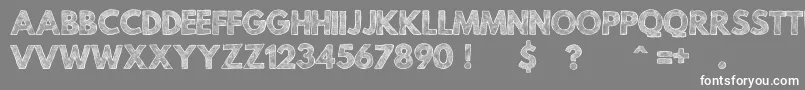 MildLifeTexturedPersonalUse Font – White Fonts on Gray Background