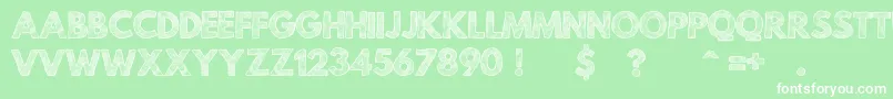 MildLifeTexturedPersonalUse Font – White Fonts on Green Background