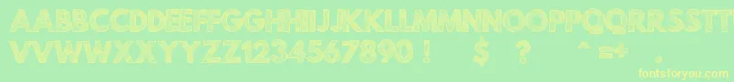 MildLifeTexturedPersonalUse Font – Yellow Fonts on Green Background