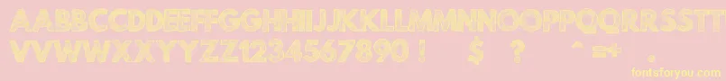 MildLifeTexturedPersonalUse Font – Yellow Fonts on Pink Background