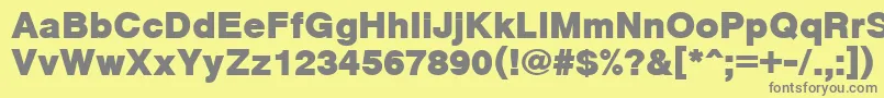 CyrveticaExtraBold Font – Gray Fonts on Yellow Background