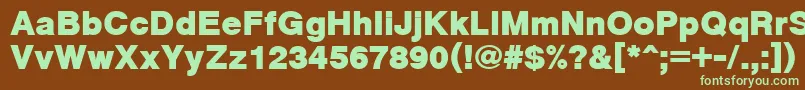 Шрифт CyrveticaExtraBold – зелёные шрифты на коричневом фоне
