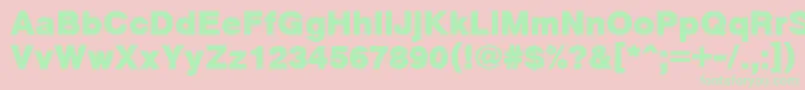 CyrveticaExtraBold Font – Green Fonts on Pink Background