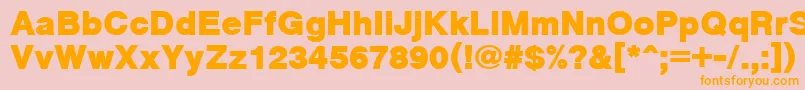 CyrveticaExtraBold Font – Orange Fonts on Pink Background