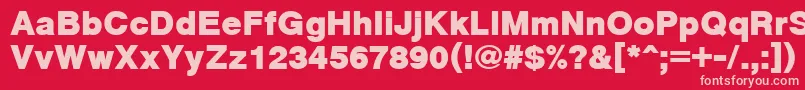 CyrveticaExtraBold Font – Pink Fonts on Red Background