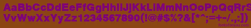 CyrveticaExtraBold Font – Purple Fonts on Brown Background