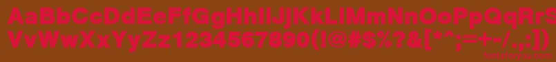 CyrveticaExtraBold Font – Red Fonts on Brown Background