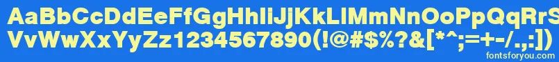CyrveticaExtraBold Font – Yellow Fonts on Blue Background