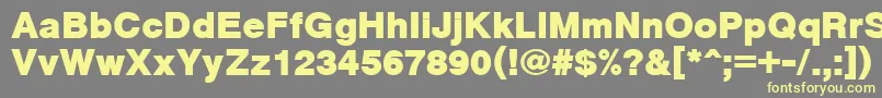 CyrveticaExtraBold-Schriftart – Gelbe Schriften auf grauem Hintergrund