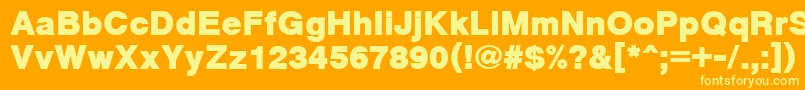 CyrveticaExtraBold Font – Yellow Fonts on Orange Background