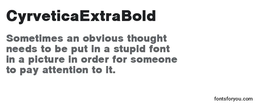 Review of the CyrveticaExtraBold Font