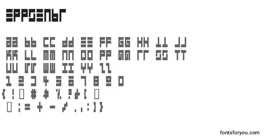 Шрифт Eppsenbr – алфавит, цифры, специальные символы