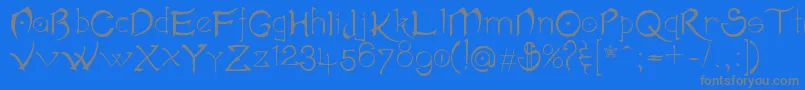 AkvalРІirNormalV2007 Font – Gray Fonts on Blue Background