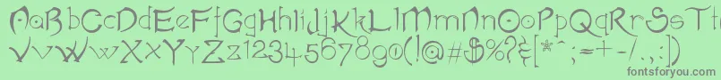 fuente AkvalРІirNormalV2007 – Fuentes Grises Sobre Fondo Verde