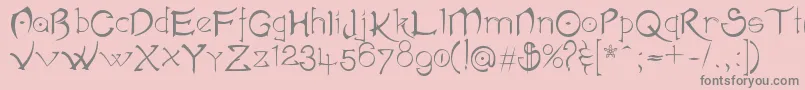 AkvalРІirNormalV2007 Font – Gray Fonts on Pink Background